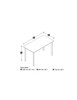 Bestar Universel 48W Table Desk with Square Metal Legs in White - 65855-17