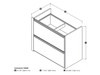 Bestar Connexion 34W Add-On 2 Drawer Lateral File Cabinet in Antigua & Black - 93620-000052