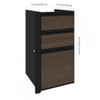 Bestar Connexion 16W Add-On 3 Drawer Pedestal in Antigua & Black - 93621-000052