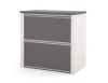 Bestar Connexion 31W 2 Drawer Lateral File Cabinet in Slate & Sandstone - 93631-1159