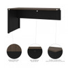 Bestar Connexion 72W L-Shaped Desk with Hutch and Pedestal in Antigua & Black - 93859-000052