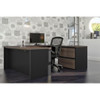 Bestar Connexion 72W U-Shaped Executive Desk with Lateral File Cabinet in Antigua & Black - 93865-000052