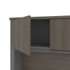 Bestar Prestige + 72W Hutch for Desk Shell in Bark Grey & Slate - 99520-000047