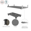 Bestar Prestige + 27W Keyboard Tray and CPU Stand in Slate - 99830-000059
