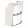 Linea Italia Curve Reception Desk White - ZUS290