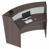 Linea Italia Reception Station with Polycarbonate Mocha - ZUT310