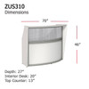 Linea Italia Reception Station with Polycarbonate White - ZUS310