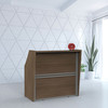 Linea Italia Straight Reception Desk Walnut - ZUI292