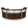 Linea Italia Triple Reception Station with Polycarbonate Mocha - ZUT317