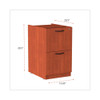 Alera Valencia Series Full Pedestal File/File, Legal/Letter, Medium Cherry - VA542822MC