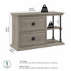 Bush Furniture Coliseum Lateral File Cabinet with Shelves in Driftwood Gray - CSF147DG-03