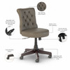 Bush Furniture Coliseum Mid Back Tufted Office Chair in Driftwood Gray - CSMCH2301WGL-Z