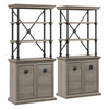 Bush Furniture Coliseum Designer Bookcase with Doors (Set of Two) in Driftwood Gray - CSM005DG