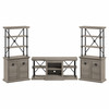 Bush Furniture Coliseum Living Room Set with 60W TV Stand and Two Bookcases with Doors in Driftwood Gray - CSM009DG