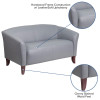 Flash Furniture Imperial Series Gray LeatherSoft Love Seat - 111-2-GY-GG