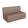 Bright Beginnings Commercial Grade Modular Classroom Soft Seating, Armless 2-Seater Sofa, Neutral Vinyl - MKKE15709GG