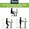 Move 40 Series by Bush Business Furniture 60W x 30D Height Adjustable Standing Desk Sand Oak  - M4S6030SOSK