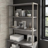 Bush Business Furniture Hybrid Tall Etagere Bookcase Platinum Gray - HYB023PG