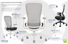 Eurotech by Raynor Exchange Chair - EX2-WHT-MBSAT-FSBLK