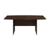 Bush Business Furniture 72W x 36D Boat Top Conference Table w Wood Base Black Walnut - 99TB7236BW