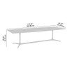 Bush Business Furniture Boat-Shaped Conference Table with Metal Base 120"L x 48"W Storm Gray - 99TBM120SGSVK