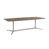 Bush Business Furniture Boat-Shaped Conference Table with Metal Base 96"L x 42"W Modern Hickory - 99TBM96MHSVK