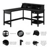 Bush Furniture Broadview L-Shaped Computer Desk 60"W Package  - BD029CBL