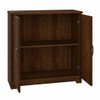 Bush Furniture Cabot Collection 60W L Shaped Computer Desk with Hutch and Small Storage Cabinet Modern Walnut - CAB016MW