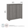 Bush Furniture 2 Door Low Storage Modern Walnut - WC31098