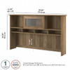Bush Cabot Collection Hutch 60" Reclaimed Pine - WC31531