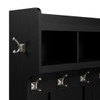 Kathy Ireland Bush Furniture Woodland 40W Hall Tree and Shoe Storage Bench Black Suede - WDL001BS