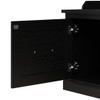 Kathy Ireland Bush Furniture Woodland 40W Hall Tree and Shoe Storage Bench Black Suede - WDL001BS