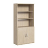 Bush Business Furniture Studio C Bookcase 5-shelf with Doors 36" Natural Elm - STC015NE