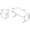 Bush Business Furniture Move 60 Series Height Adjustable Standing Desk w Storage Hansen Cherry 60 x 30 - M6S005HC