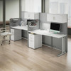 Bush Furniture Office-in-an-Hour Desk Straight Workstation 2-units - OIAH005WH