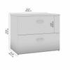 Bush Furniture Lateral File Cabinet - OIAH011WHSU