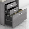 Bush Furniture Studio A Office Storage Cabinet with Drawers and Shelves Platinum Gray -  SDF130PGSU-Z