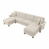 Bush Furniture 131W Sectional Couch with Double Chaise Lounge Cream - CVY130BCRH-03K