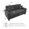 Bush Furniture 73W Sofa Charcoal - SNJ73SCGH-03K