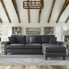 Bsh Furniture 102W Sectional Couch with Reversible Chaise Lounge Charcoal - HDY102BCGH-03K