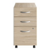 Bush Business Furniture Studio C Mobile File Pedestal 3-Drawer Assembled Natural Elm - SCF216NESU