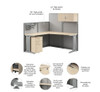 Bush Furniture Office-in-an-Hour L-Shaped Desk Package - WC36594-03STGK