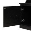 Kathy Ireland Bush Furniture Woodland 40W Shoe Storage Bench and Wall Mounted Coat Rack Black Suede Oak - WDL003BS