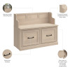Kathy Ireland Bush Furniture Woodland 40W Entryway Bench Warm Maple - WDL005WM