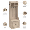 Kathy Ireland Bush Furniture Woodland 24W Hall Tree and Small Shoe Bench Warm Maple - WDL007WM