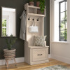Kathy Ireland Bush Furniture Woodland 24W Hall Tree and Small Shoe Bench Warm Maple - WDL007WM