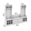 Kathy Ireland Bush Furniture Woodland Entryway Storage Set with Hall Trees and Shoe Bench Warm Maple - WDL011WM