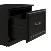 Kathy Ireland Bush Furniture Woodland Entryway Storage Set with Hall Trees and Shoe Bench Black Suede Oak - WDL012BS