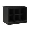 Kathy Ireland Bush Furniture Woodland 24W Small Shoe Bench Black Suede Oak - WDS224BS-03