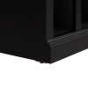 Kathy Ireland Bush Furniture Woodland 24W Small Shoe Bench Black Suede Oak - WDS224BS-03
